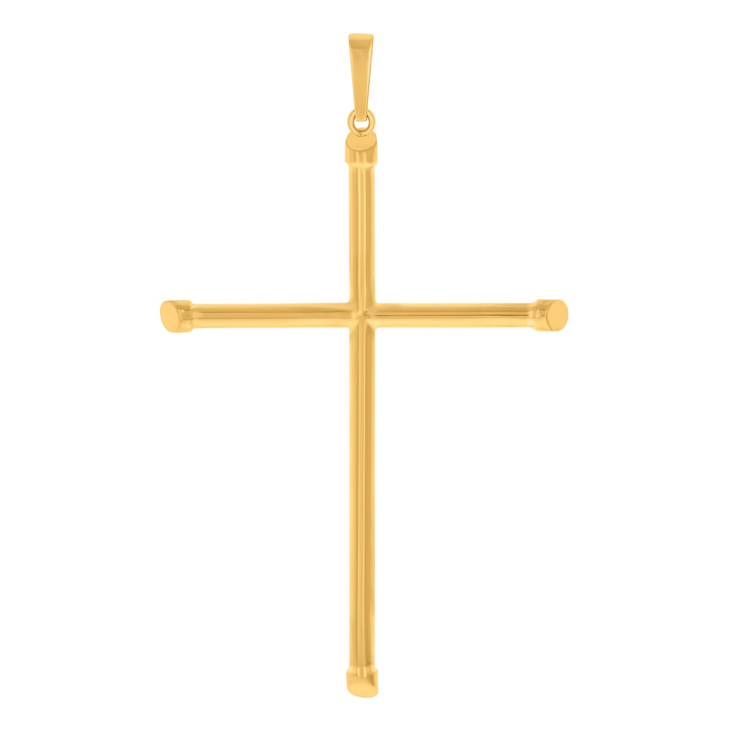 10K Yellow Gold Mens Cross Religious Charm Pendant