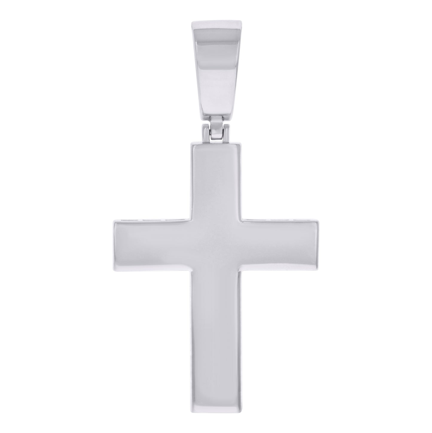 Sterling Silver Mens Cross Religious Charm Pendant
