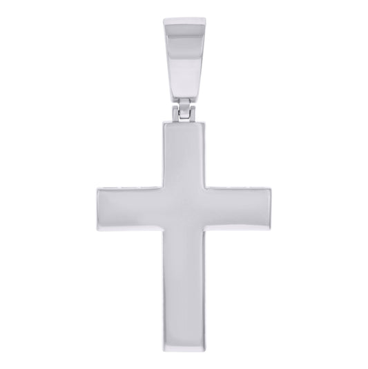 Sterling Silver Mens Cross Religious Charm Pendant