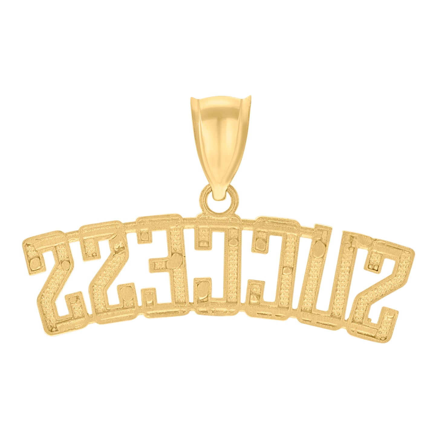 10K Yellow Gold Mens SUCCESS Talking Fashion Charm Pendant