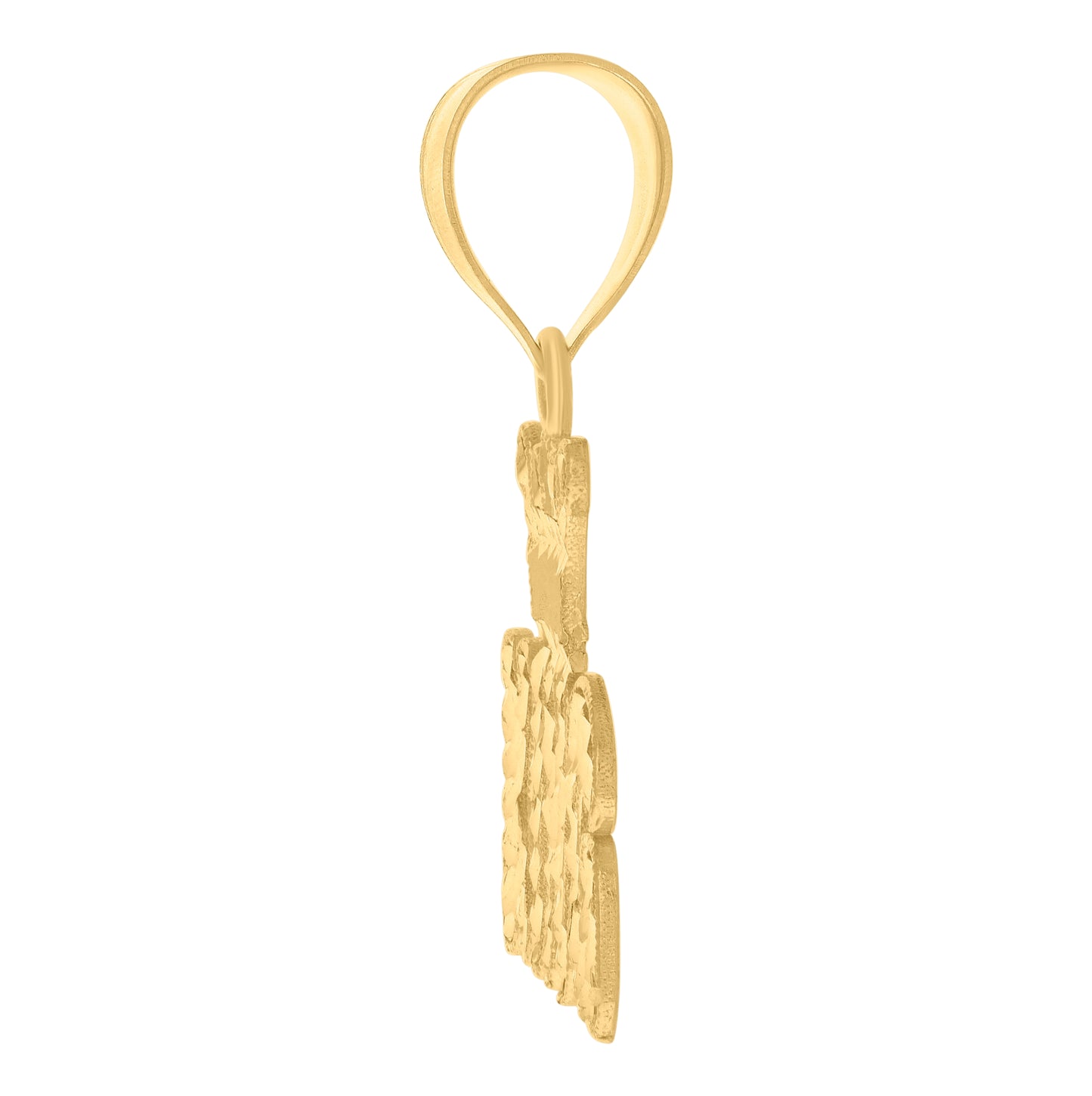 10K Yellow Gold Mens KING Fashion Charm Pendant