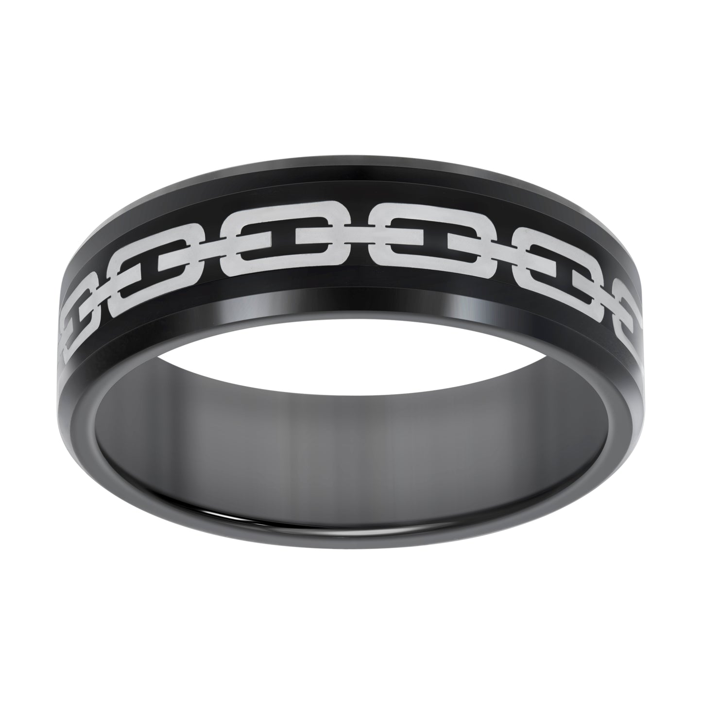 Tungsten Black-tone Mens 8mm Comfort-fit Bridal Anniversary Engagement Wedding Band