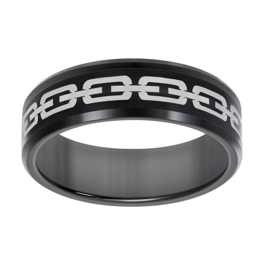 Tungsten Black-tone Mens 8mm Comfort-fit Bridal Anniversary Engagement Wedding Band