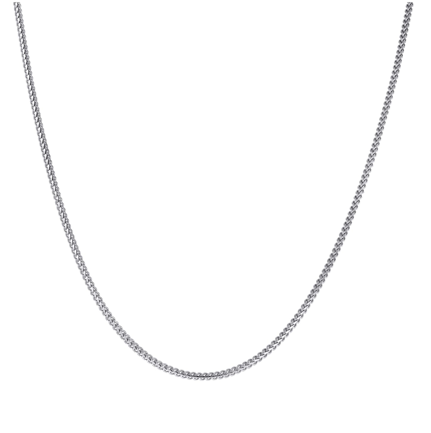 Sterling Silver Or Rhodium Plated Solid Franco Chain