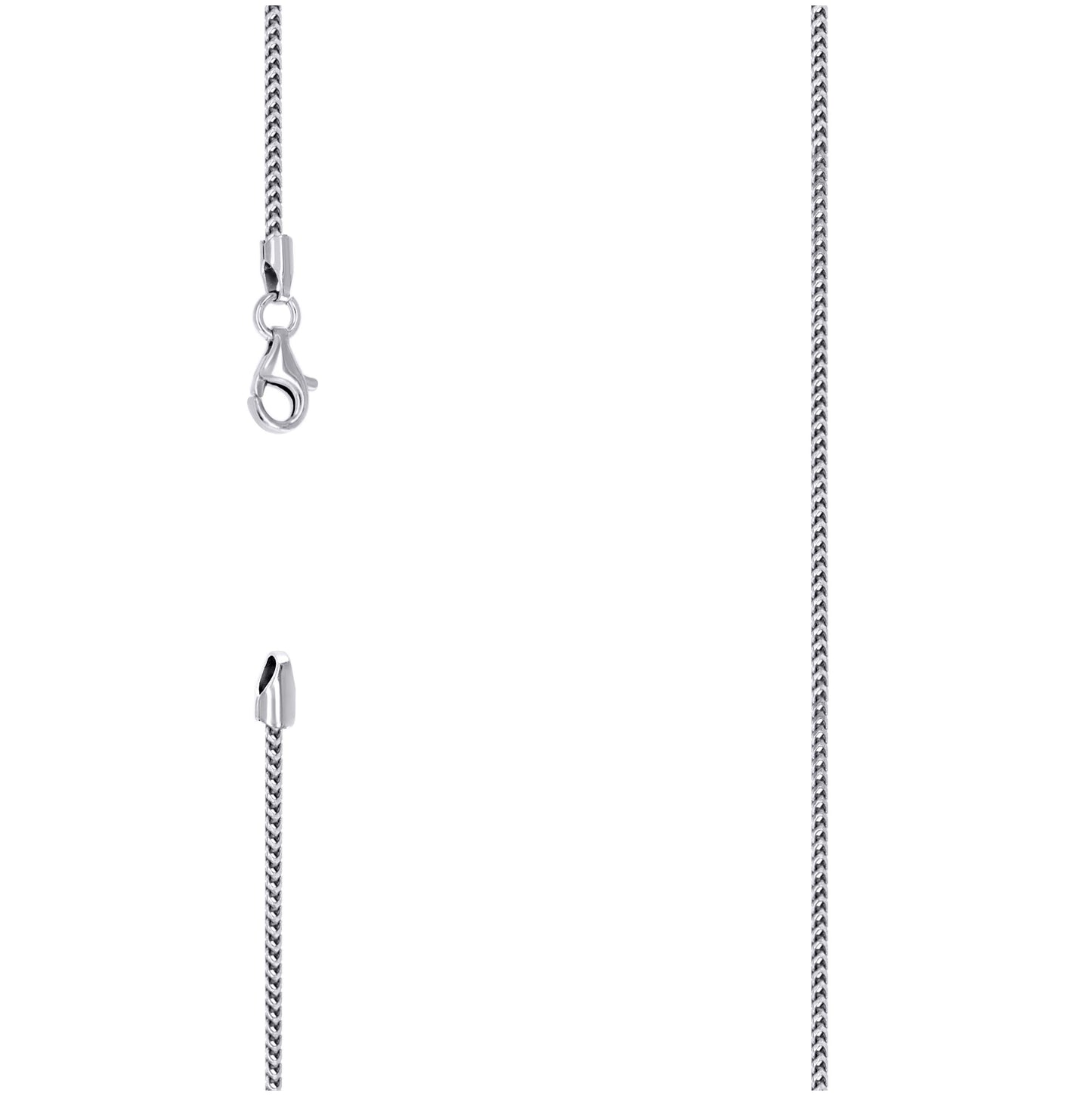 Sterling Silver Or Rhodium Plated Solid Franco Chain