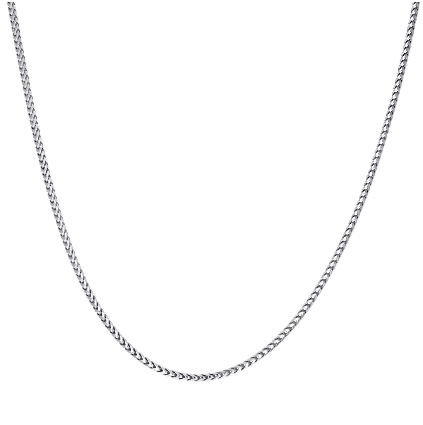 Sterling Silver Or Rhodium Plated Solid Franco Chain