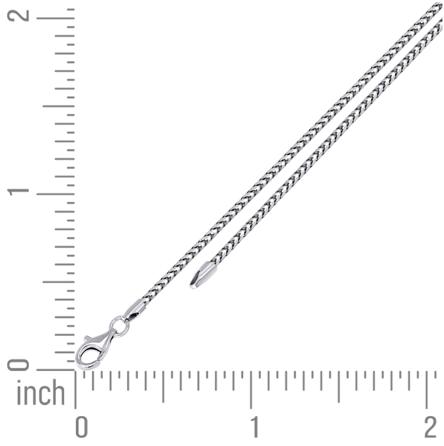 Sterling Silver Or Rhodium Plated Solid Franco Chain
