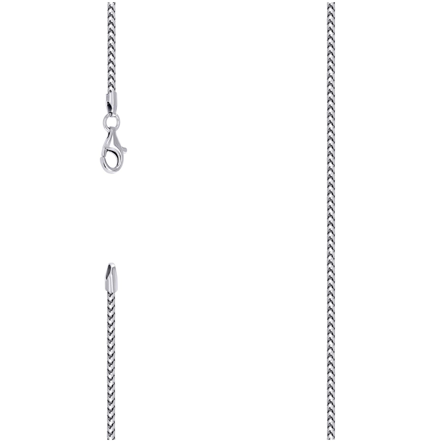 Sterling Silver Or Rhodium Plated Solid Franco Chain
