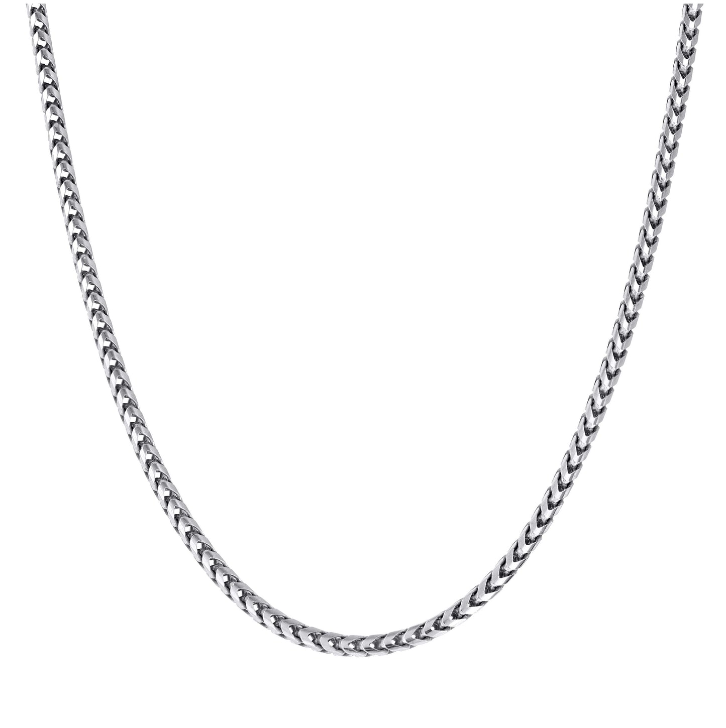 Sterling Silver Or Rhodium Plated Solid Franco Chain