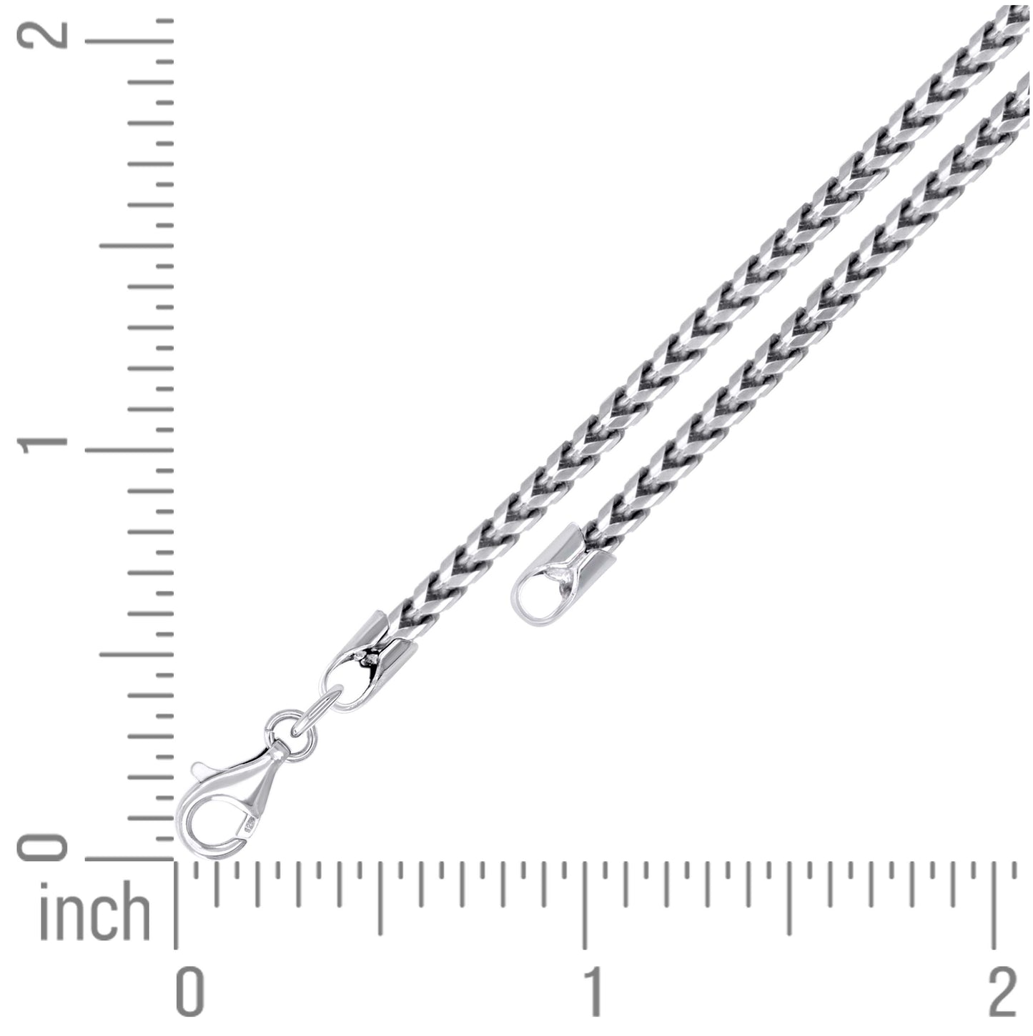 Sterling Silver Or Rhodium Plated Solid Franco Chain