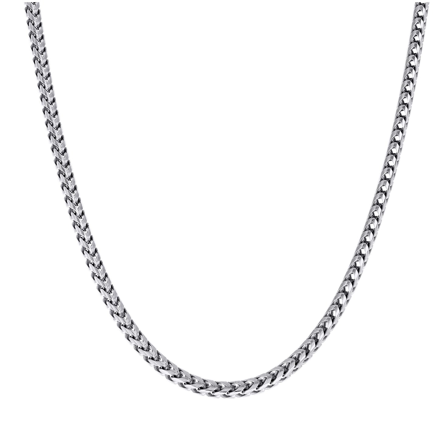 Sterling Silver Or Rhodium Plated Solid Franco Chain