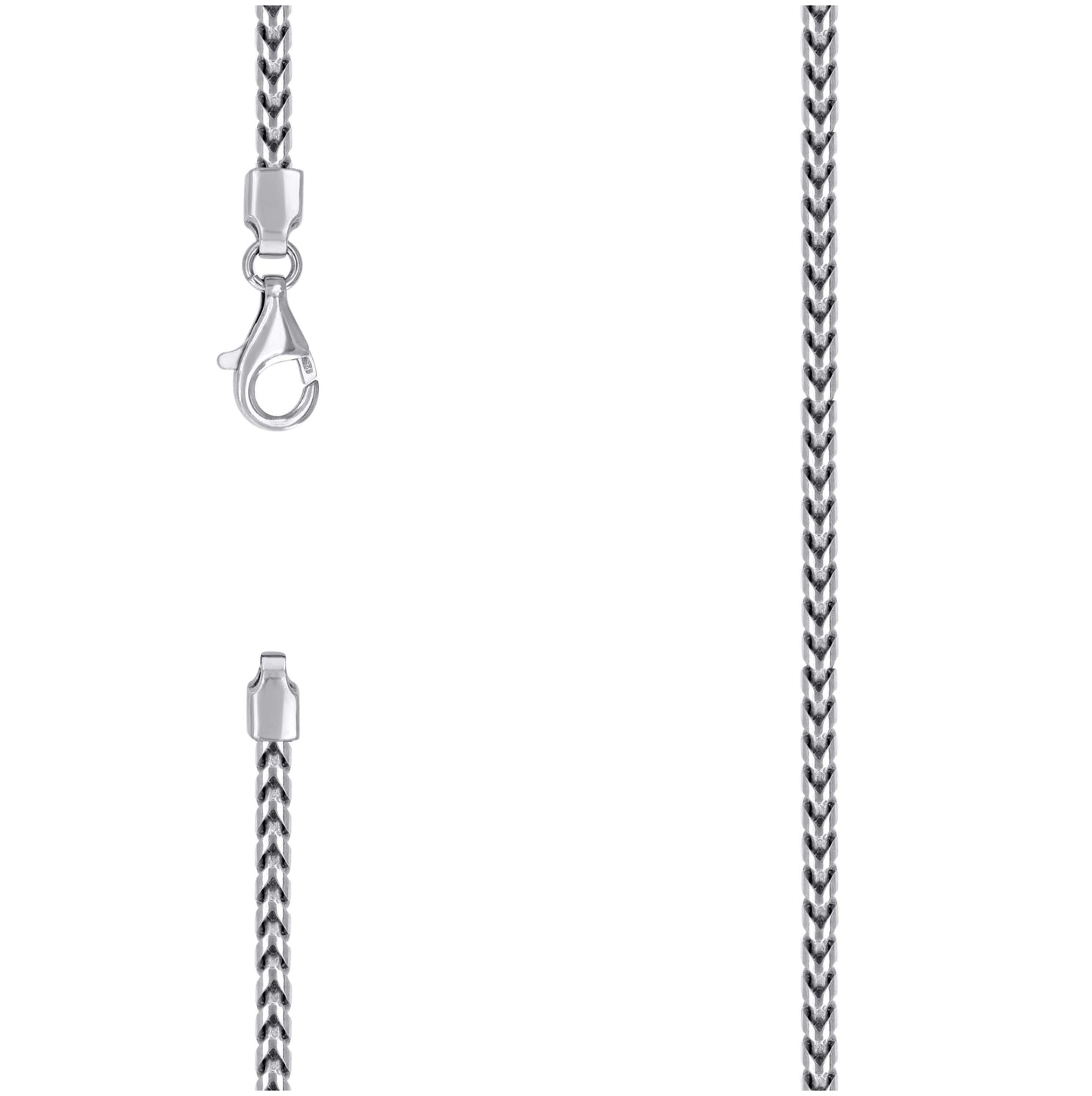 Sterling Silver Or Rhodium Plated Solid Franco Chain