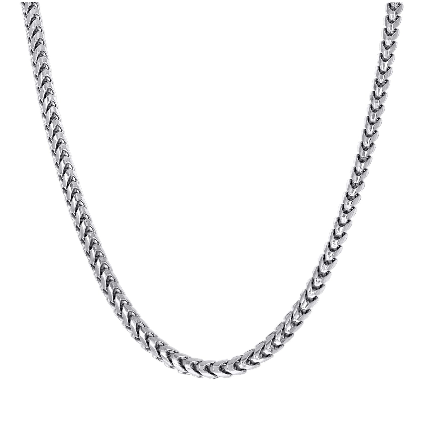 Sterling Silver Or Rhodium Plated Solid Franco Chain