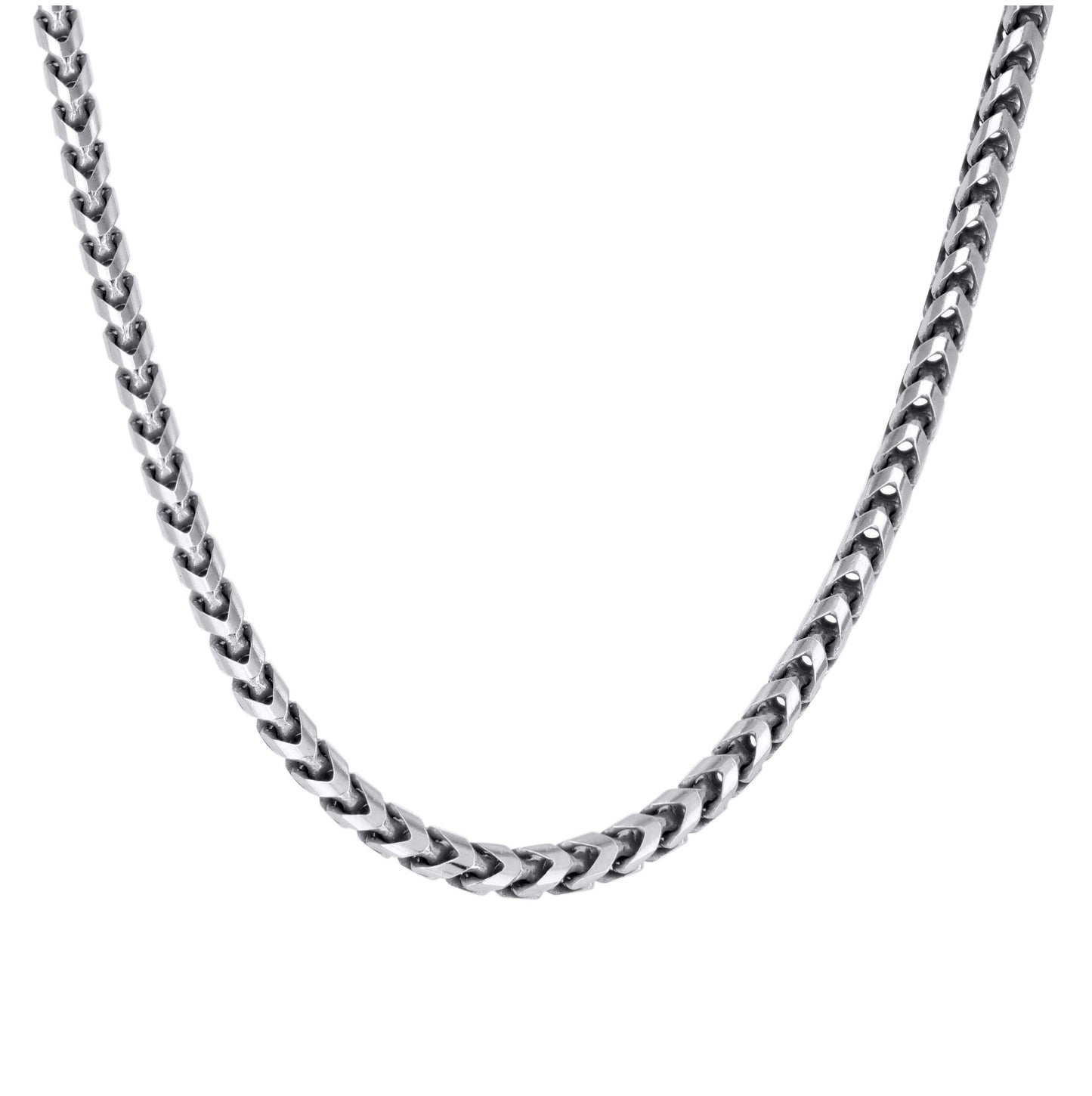 Sterling Silver Or Rhodium Plated Solid Franco Chain