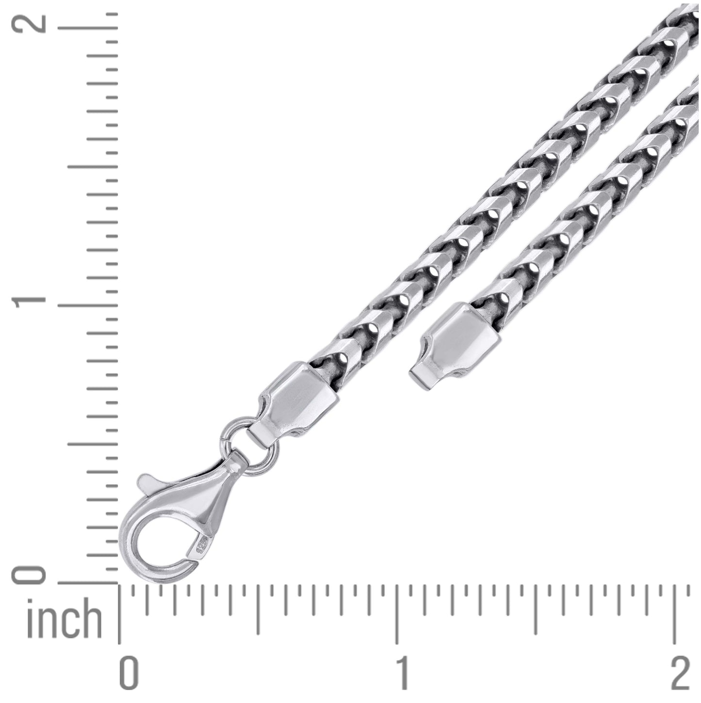 Sterling Silver Or Rhodium Plated Solid Franco Chain