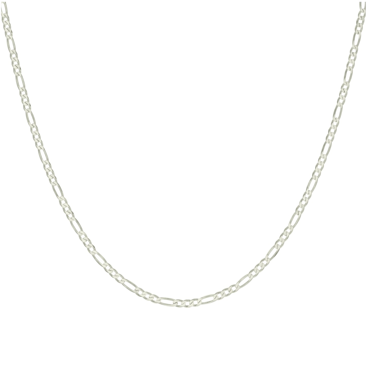 Sterling Silver Super Flat Figaro Chain