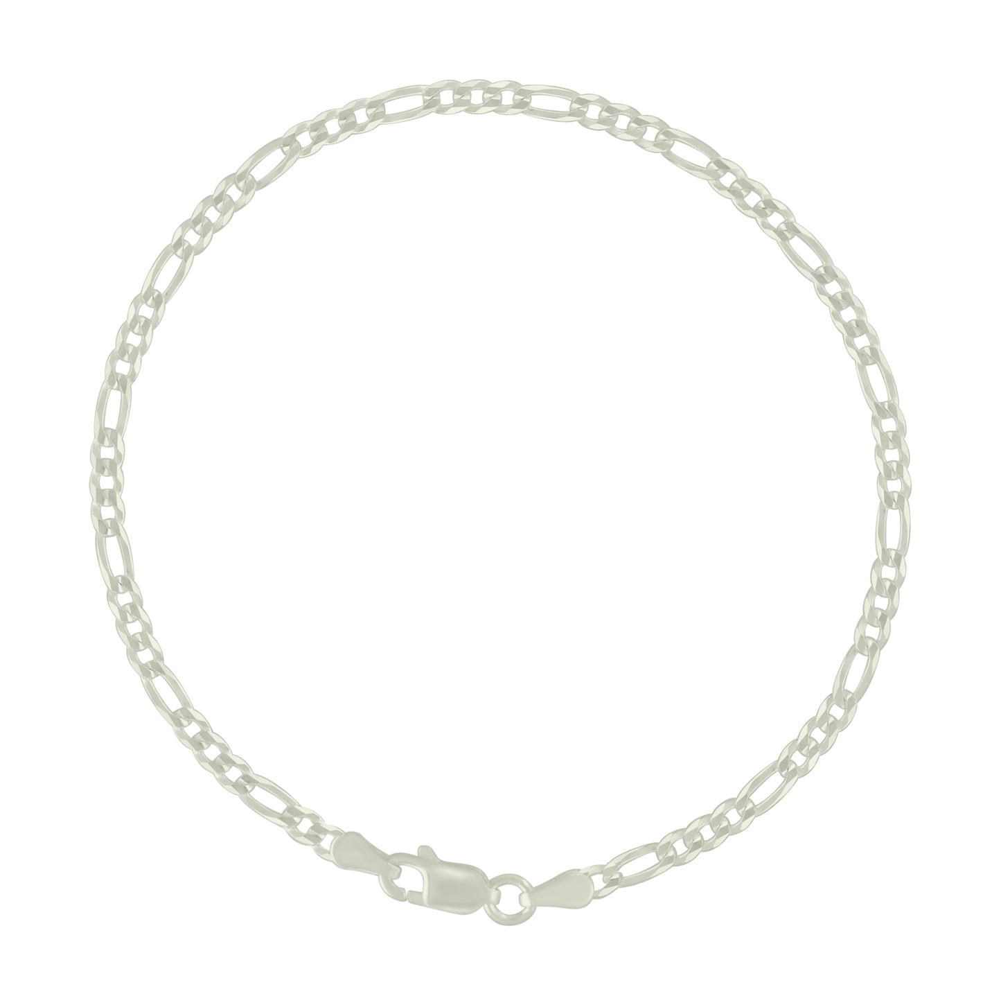Sterling Silver Super Flat Figaro Chain