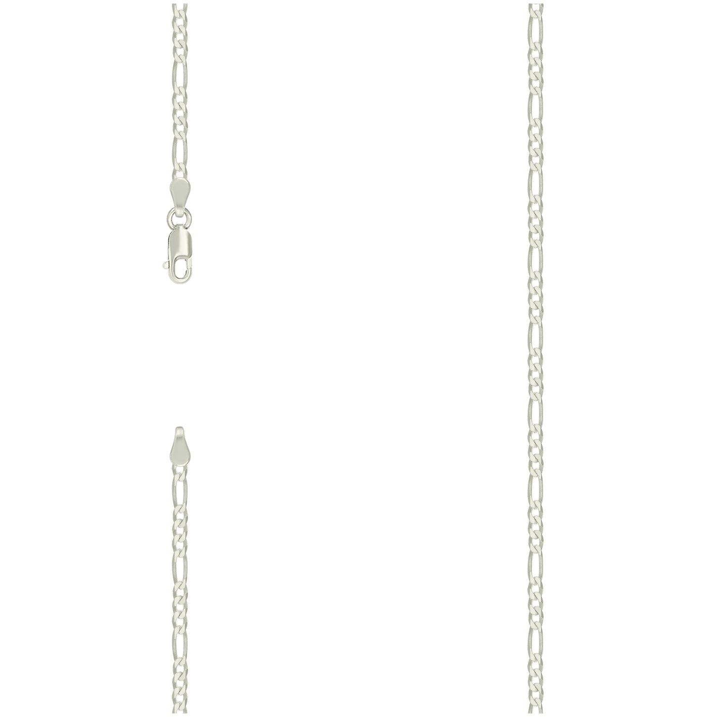 Sterling Silver Super Flat Figaro Chain