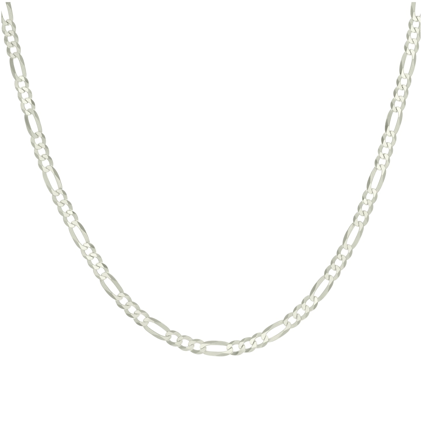Sterling Silver Super Flat Figaro Chain