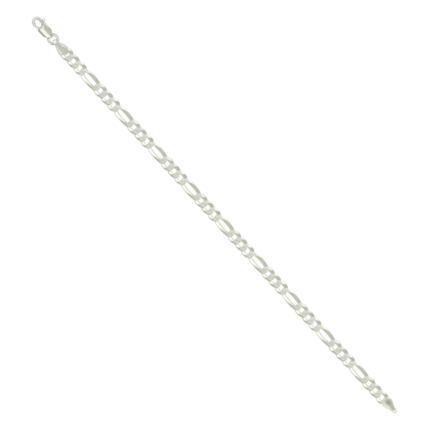 Sterling Silver Super Flat Figaro Chain