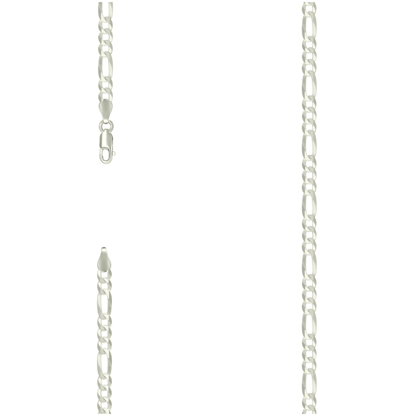 Sterling Silver Super Flat Figaro Chain