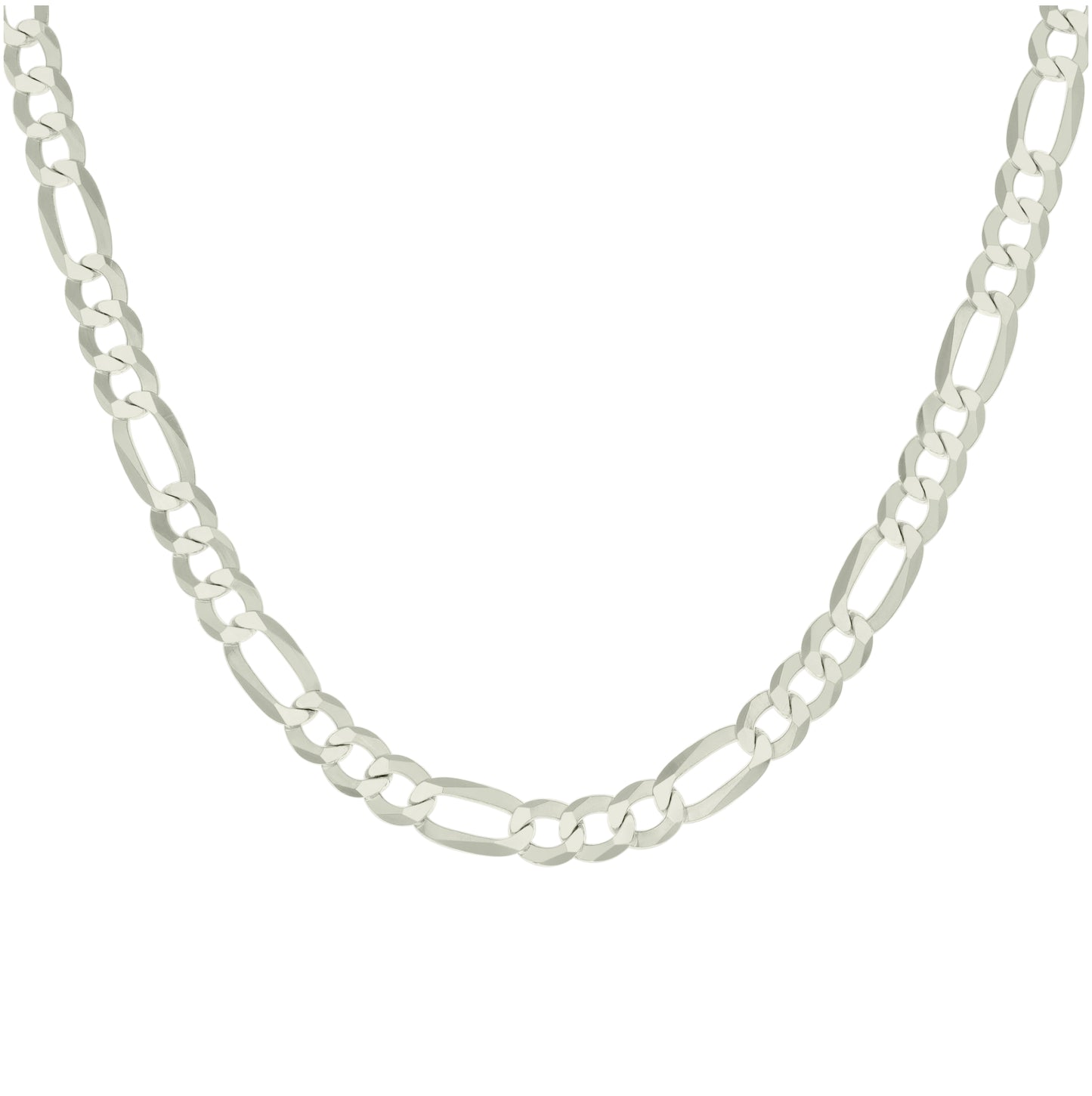 Sterling Silver Super Flat Figaro Chain