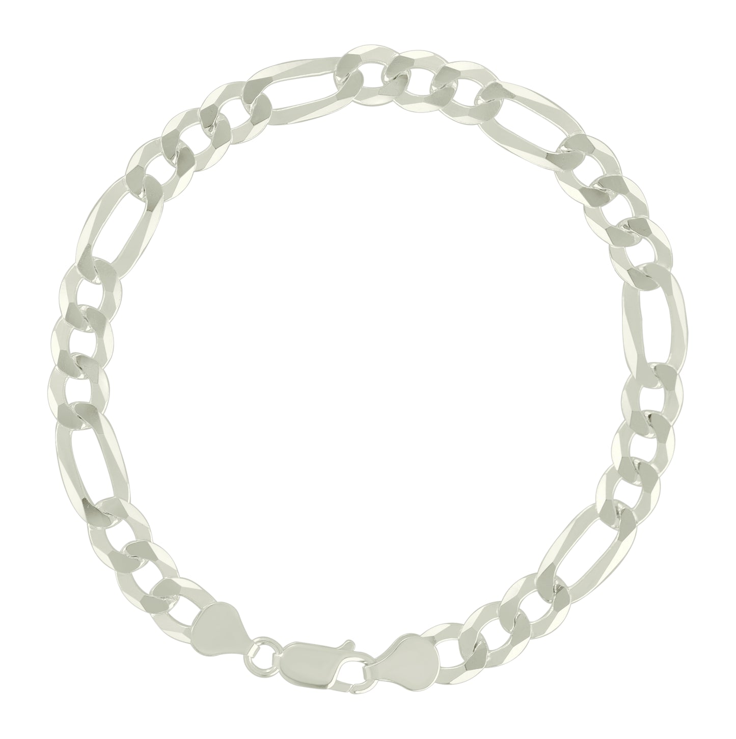 Sterling Silver Super Flat Figaro Chain