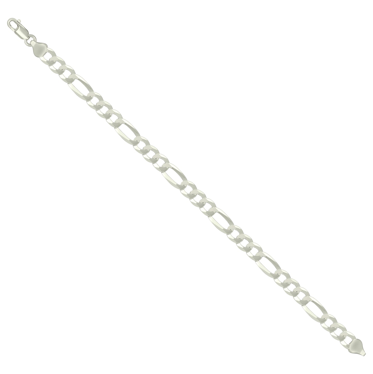 Sterling Silver Super Flat Figaro Chain
