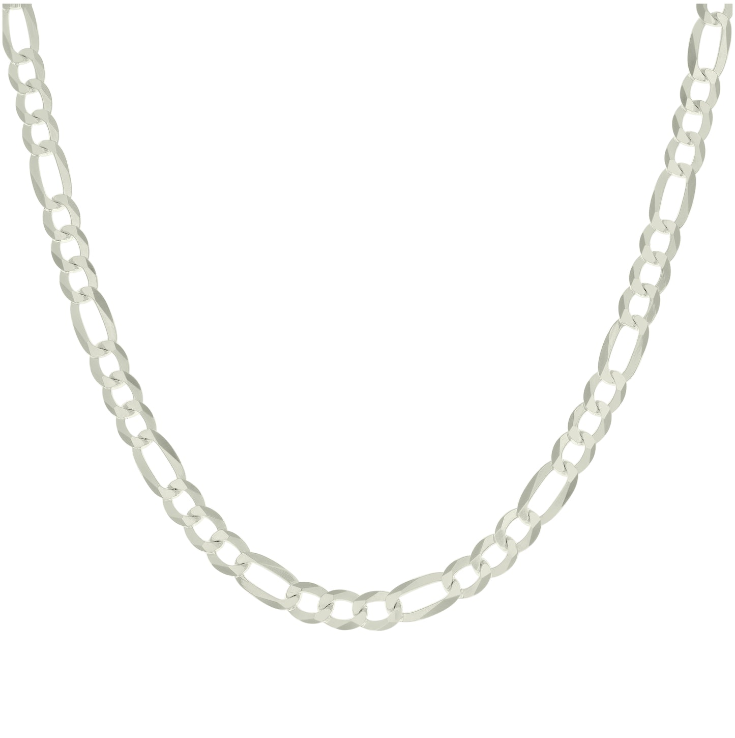 Sterling Silver Super Flat Figaro Chain