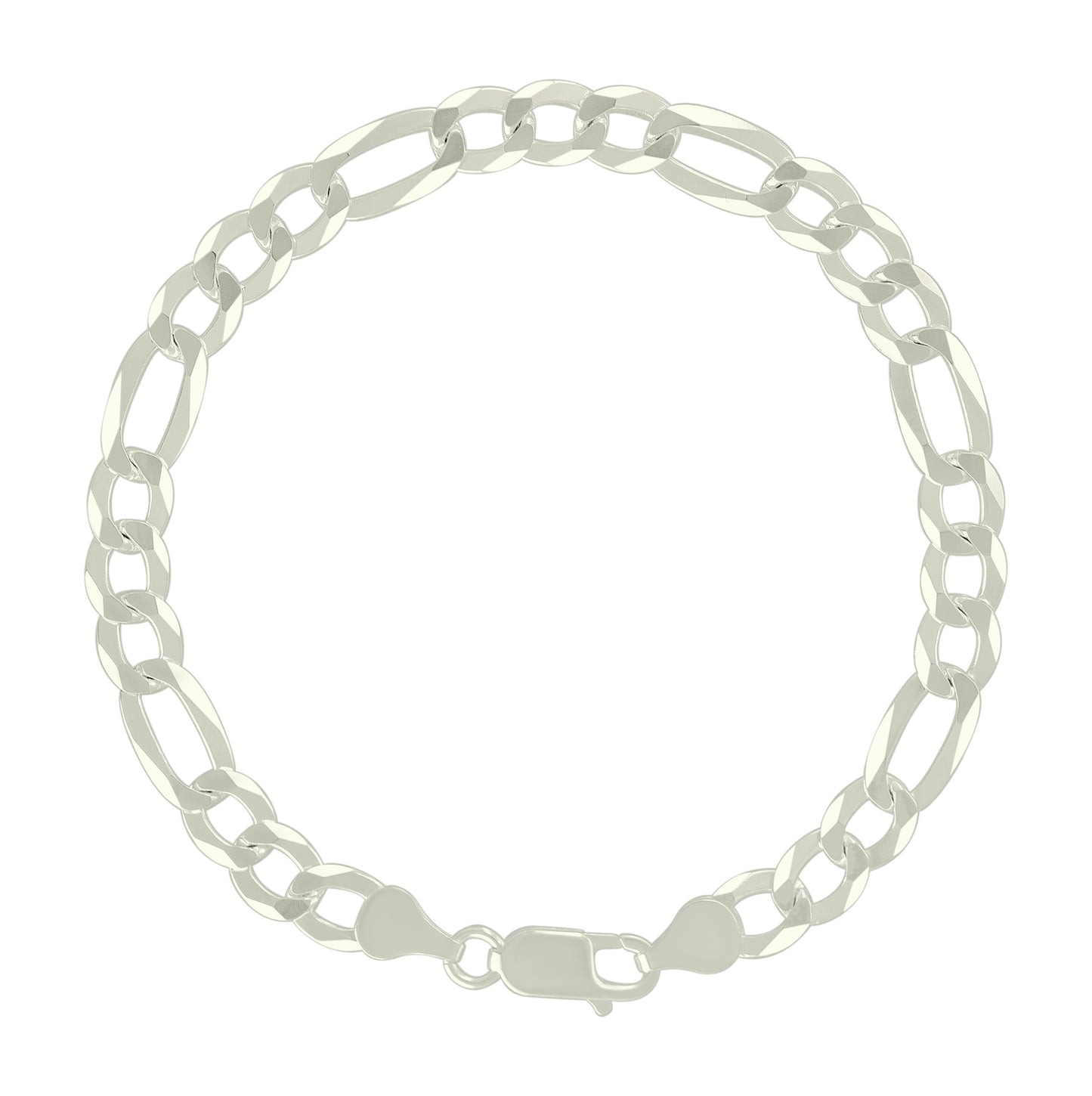 Sterling Silver Super Flat Figaro Chain
