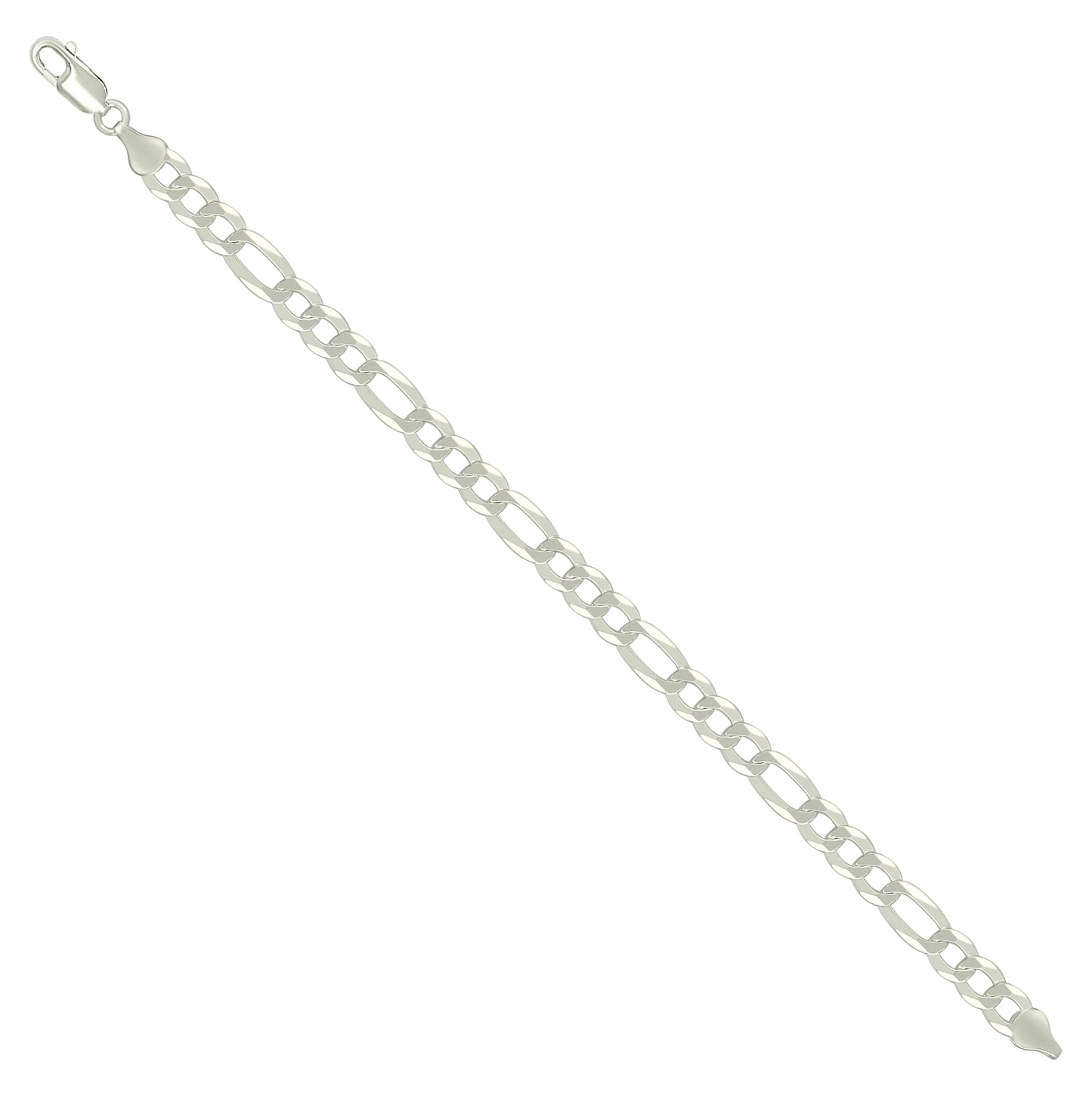 Sterling Silver Super Flat Figaro Chain