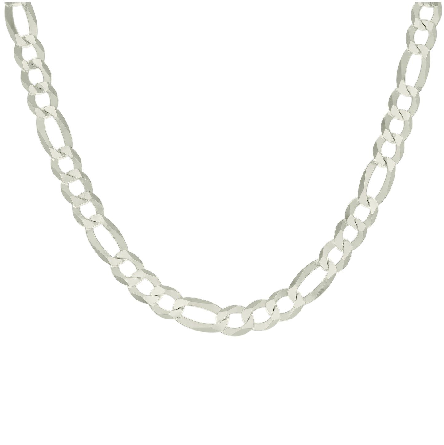 Sterling Silver Super Flat Figaro Chain
