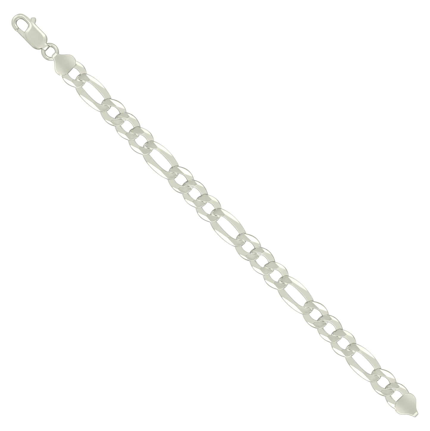 Sterling Silver Super Flat Figaro Chain
