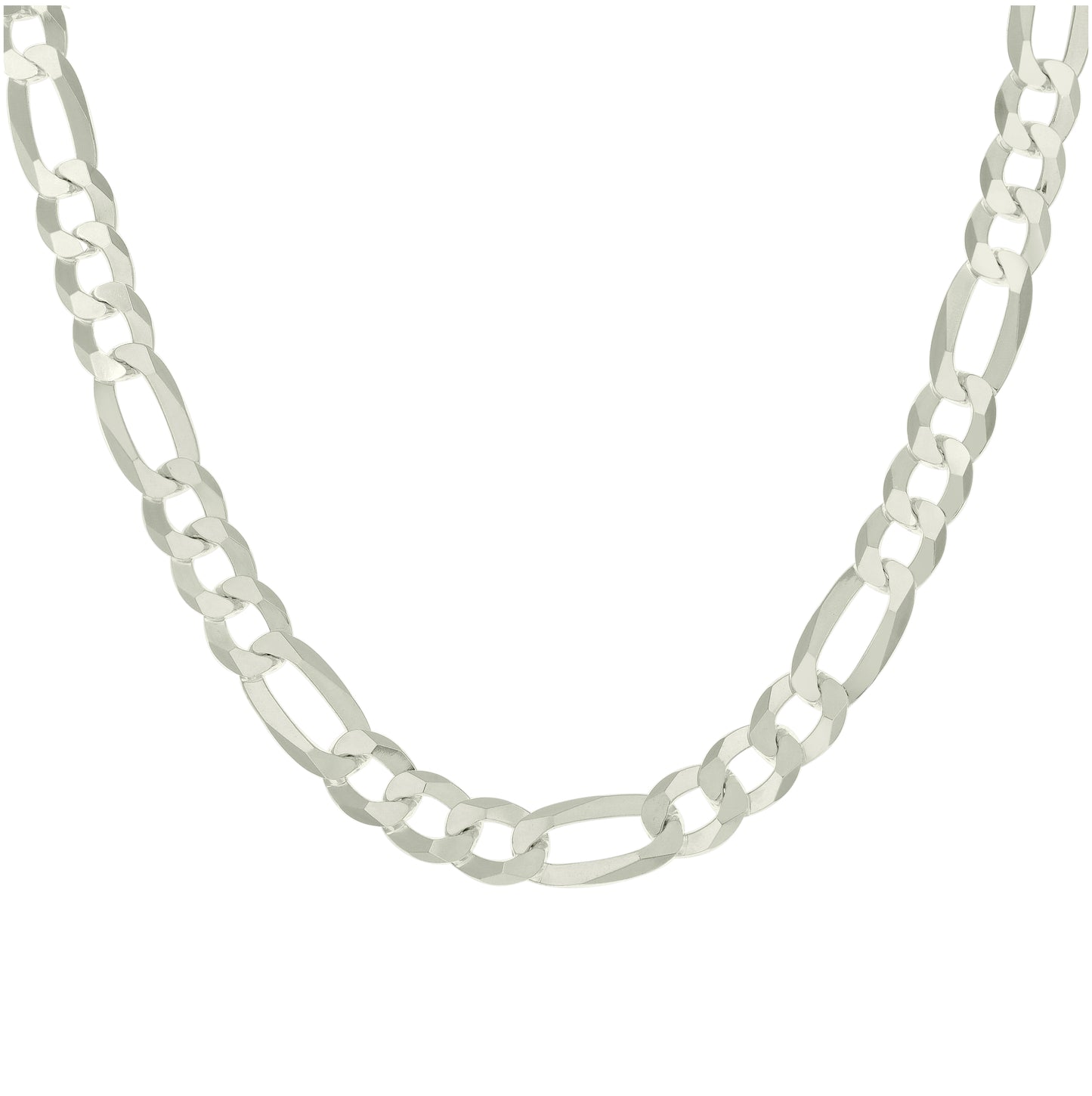 Sterling Silver Super Flat Figaro Chain