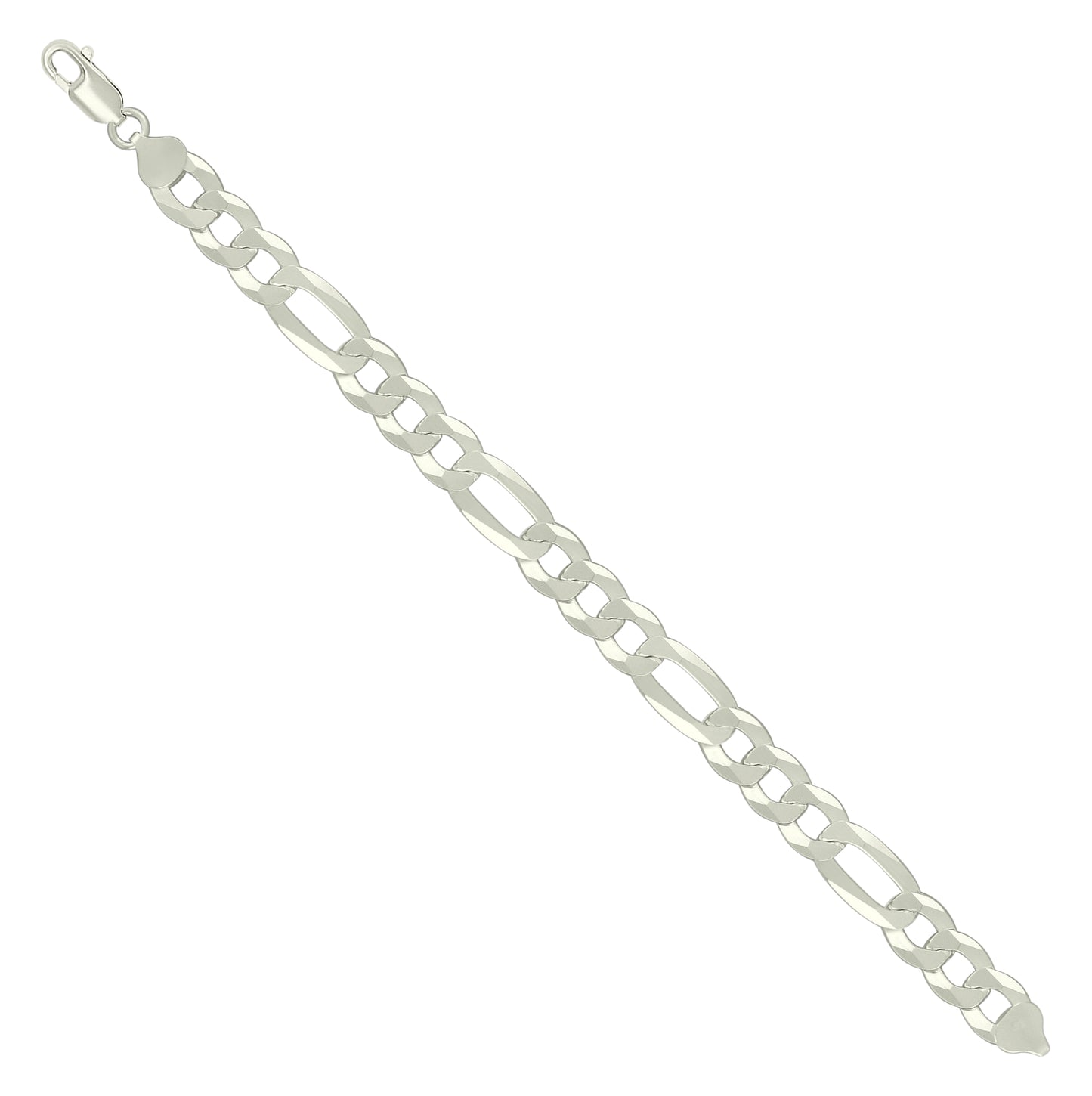 Sterling Silver Super Flat Figaro Chain