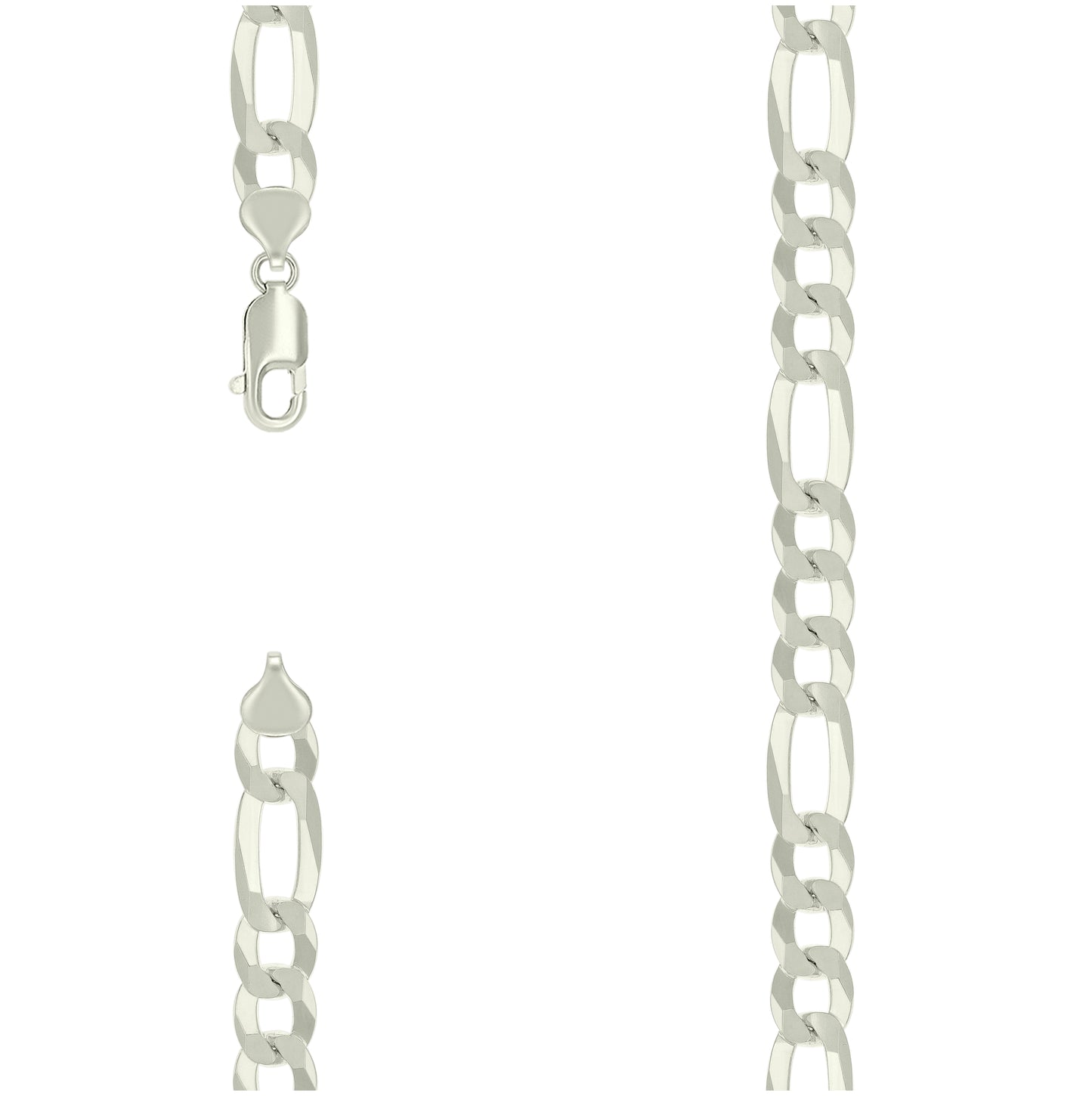 Sterling Silver Super Flat Figaro Chain