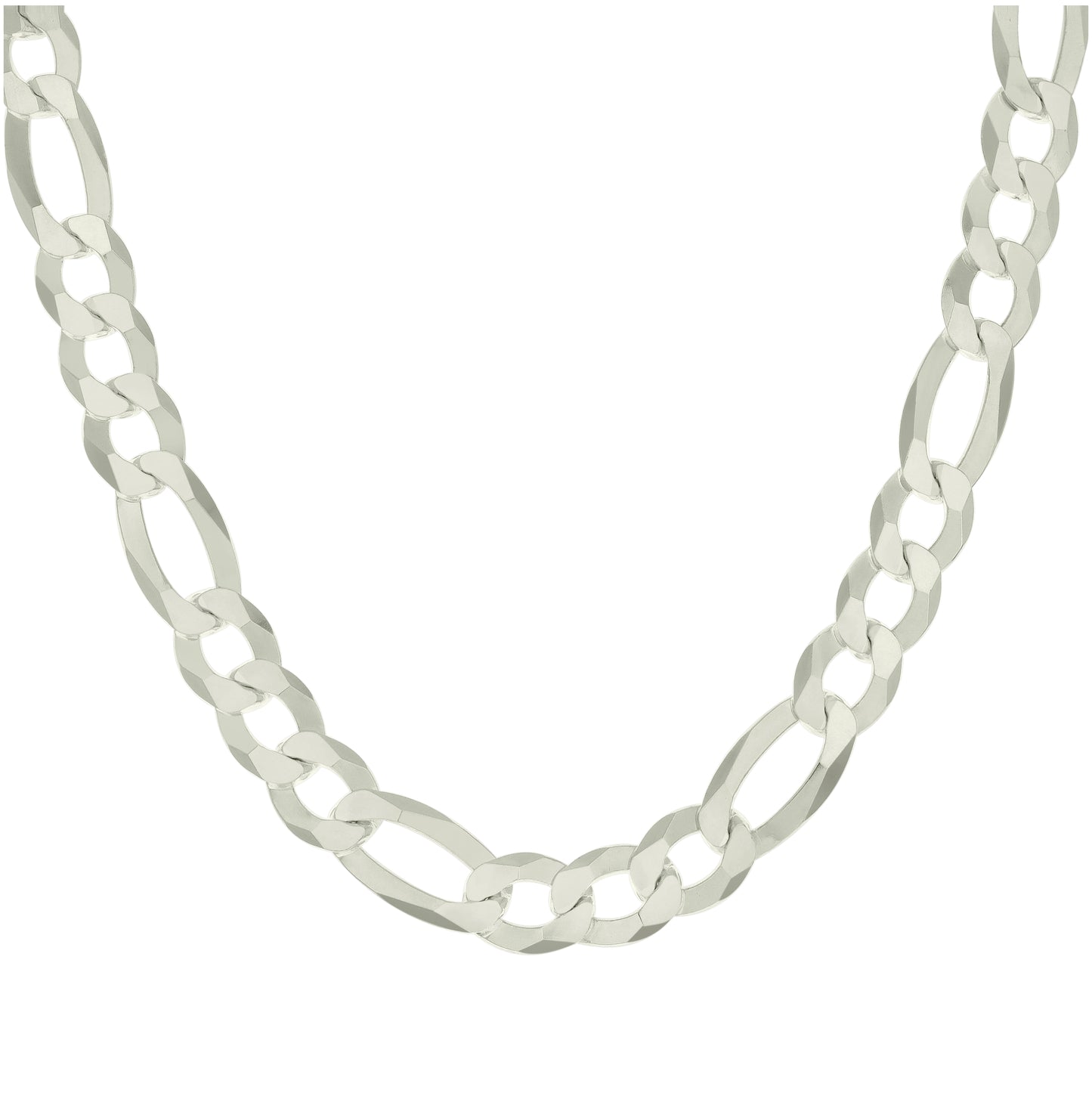 Sterling Silver Super Flat Figaro Chain