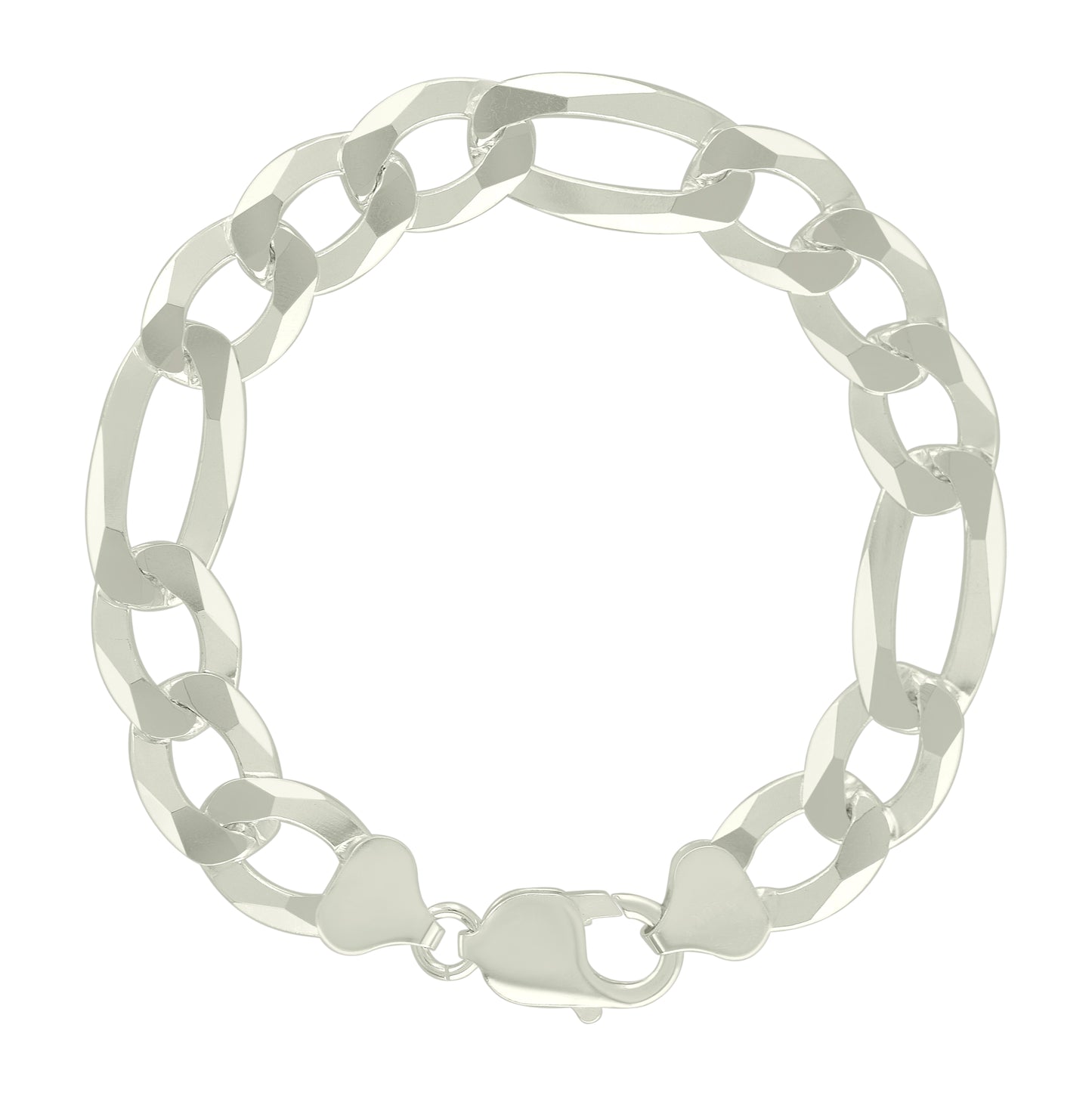 Sterling Silver Super Flat Figaro Chain
