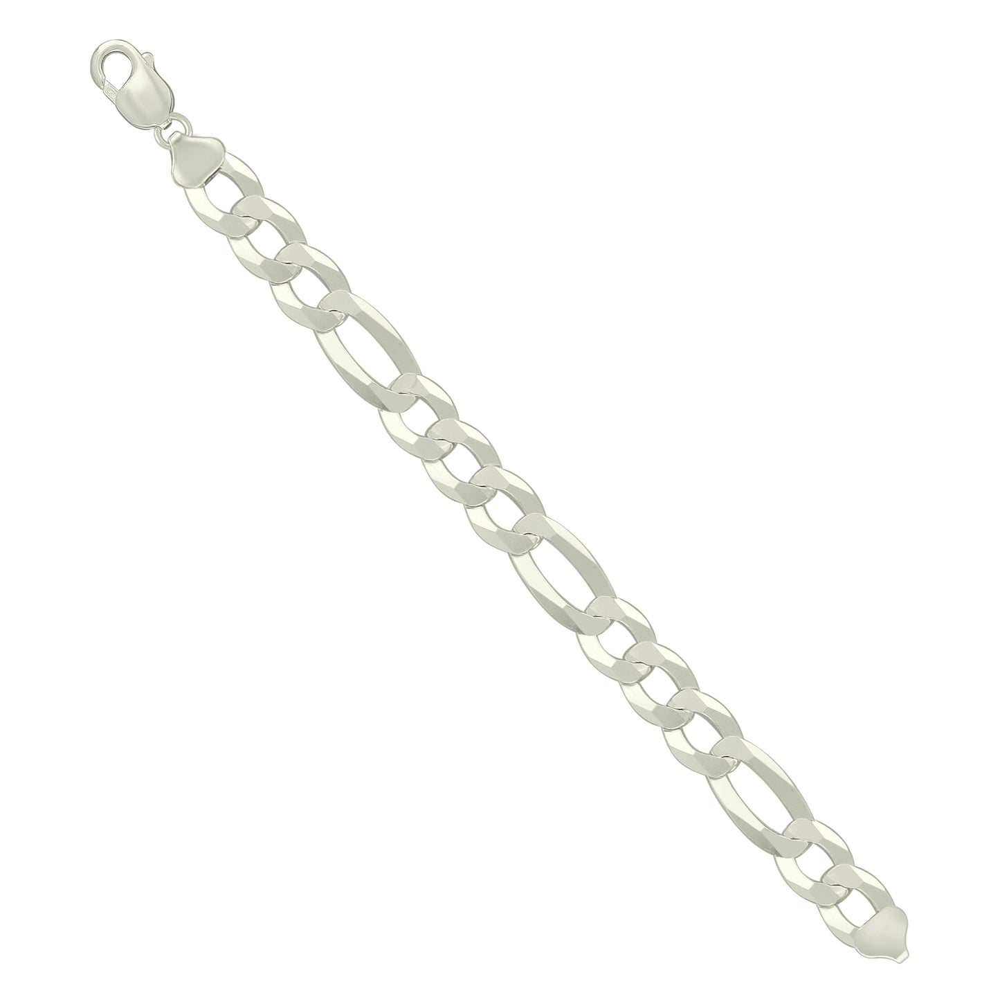 Sterling Silver Super Flat Figaro Chain