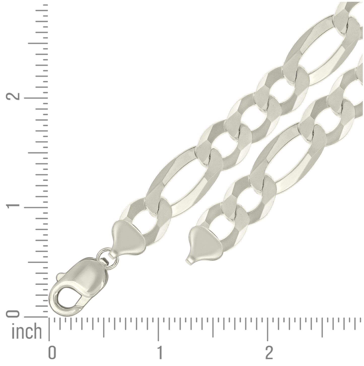 Sterling Silver Super Flat Figaro Chain