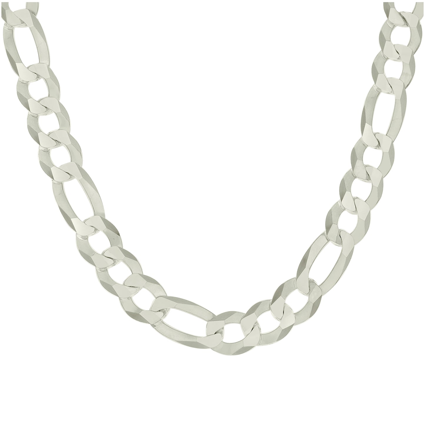Sterling Silver Super Flat Figaro Chain