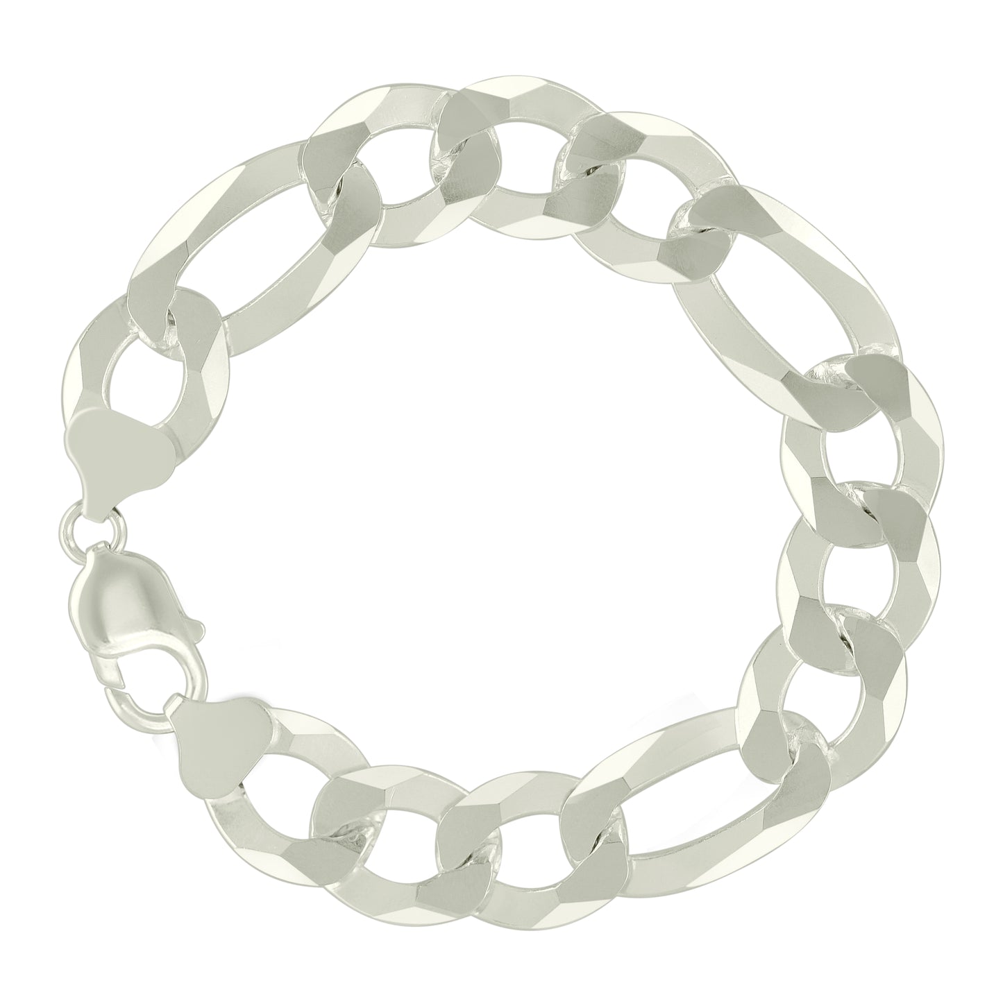 Sterling Silver Super Flat Figaro Chain