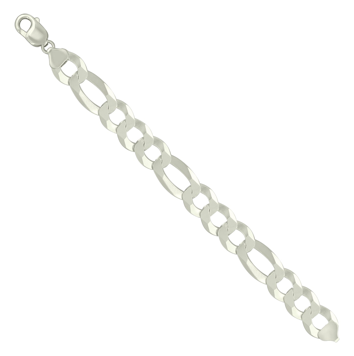 Sterling Silver Super Flat Figaro Chain