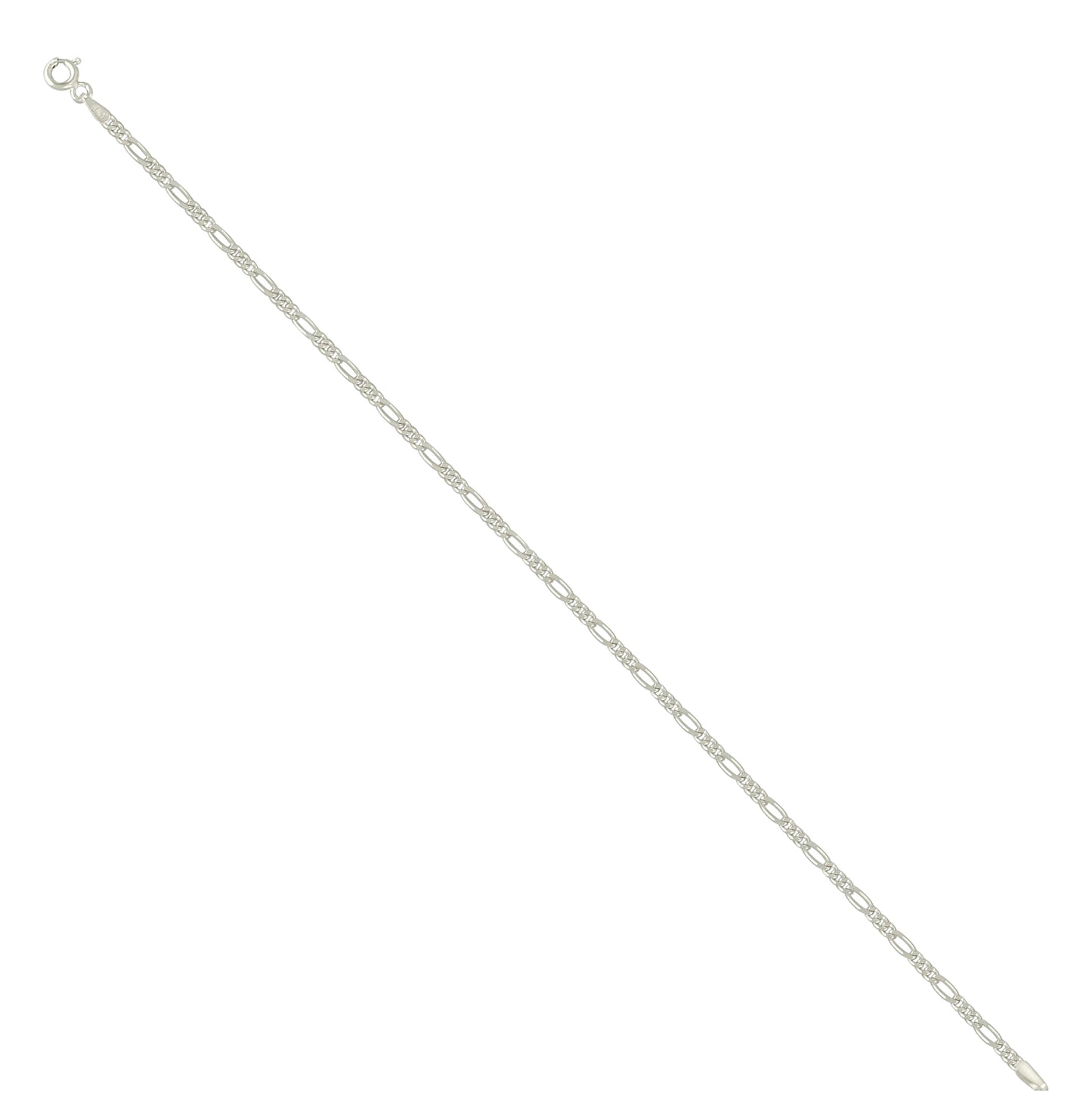 Sterling Silver Solid Classic Figaro Silver Plated
