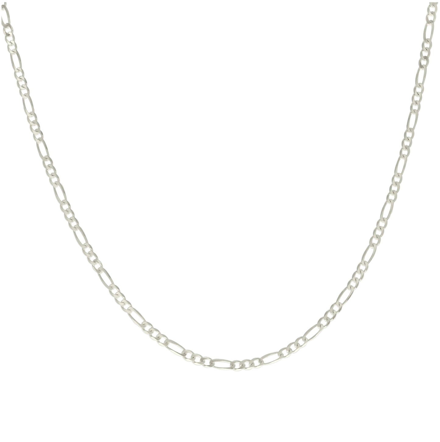 Sterling Silver Solid Classic Figaro Silver Plated
