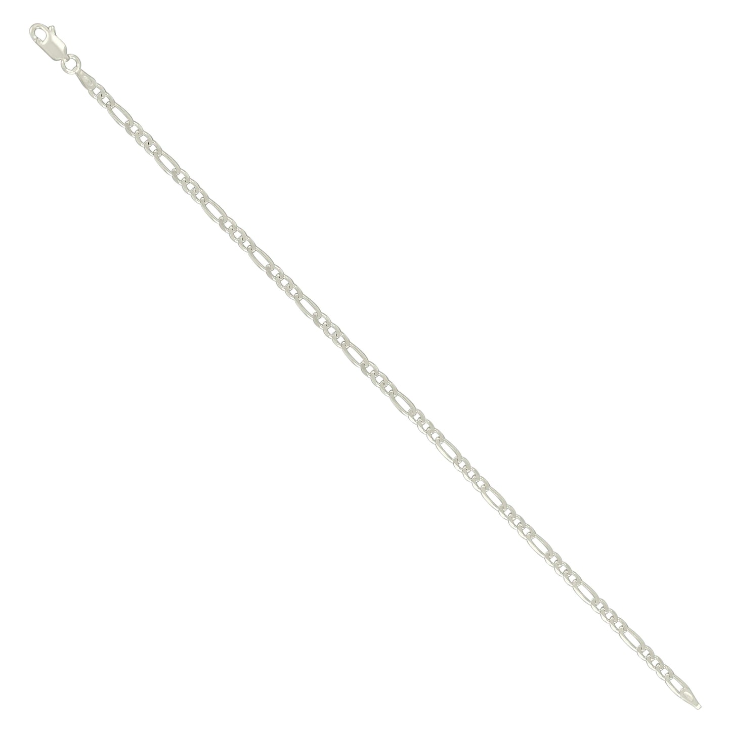 Sterling Silver Solid Classic Figaro Silver Plated