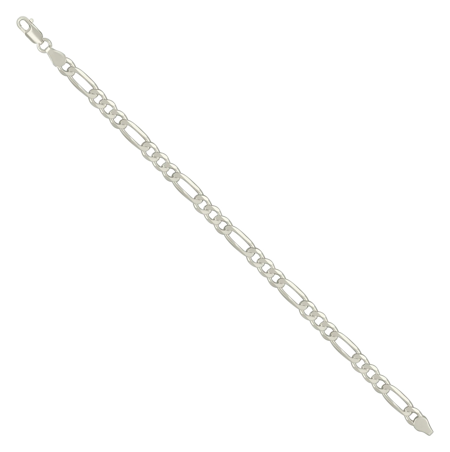Sterling Silver Solid Classic Figaro Silver Plated