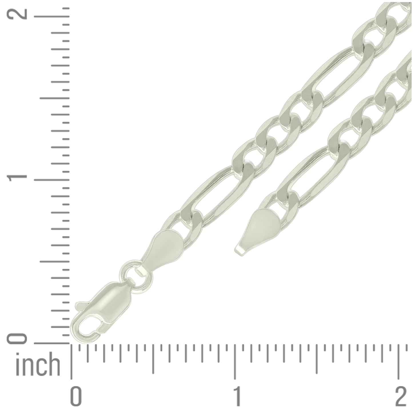 Sterling Silver Solid Classic Figaro Silver Plated