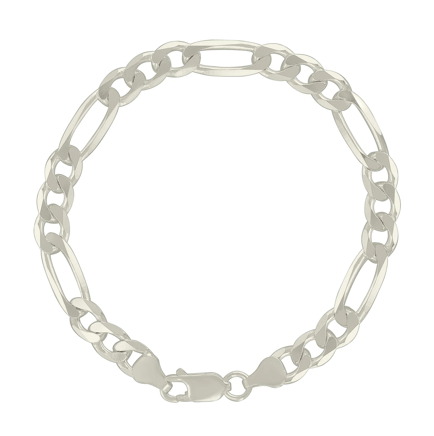Sterling Silver Solid Classic Figaro Silver Plated