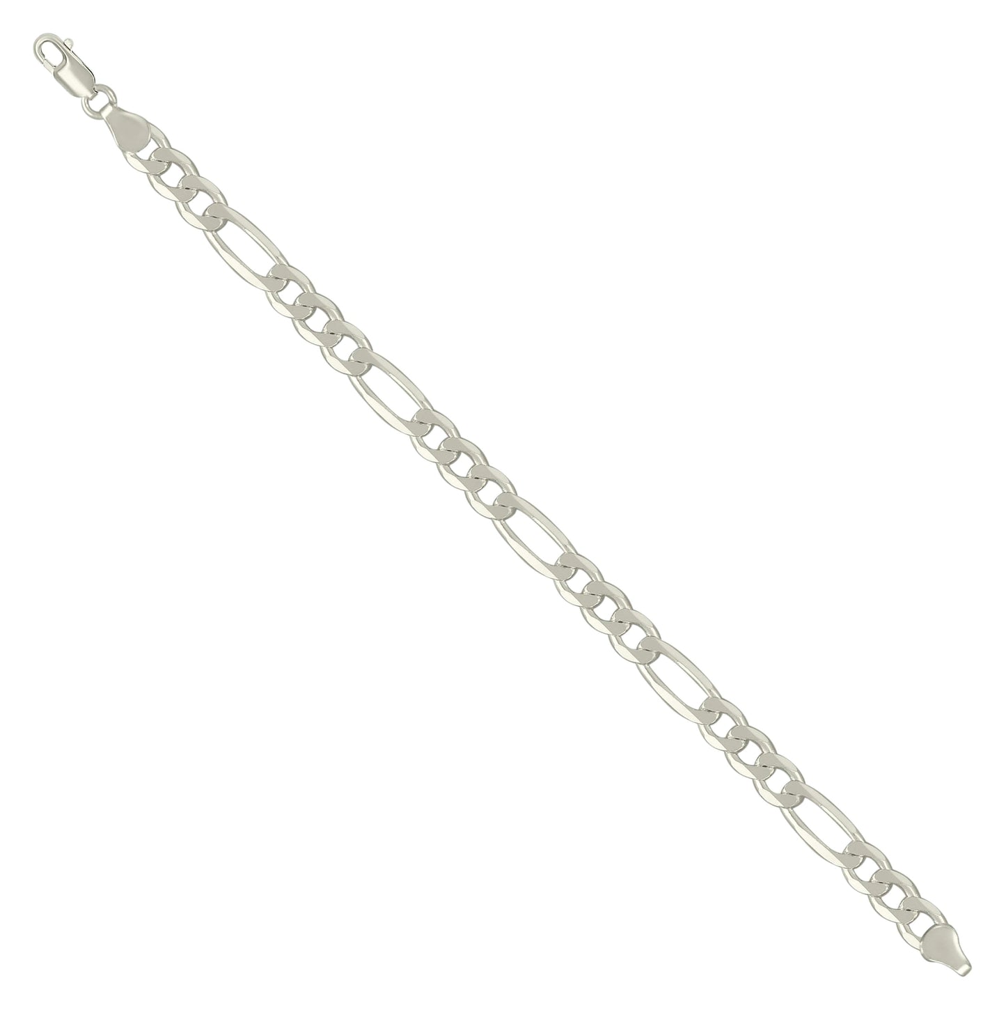 Sterling Silver Solid Classic Figaro Silver Plated